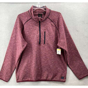 Vintage 1946 Sweatshirt Mens Sz XL Pullover 1/4 Zip Long Sleeve High Neck Pocket